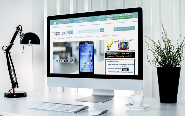Creazione sito ExpoitalyShop: versione per desktop