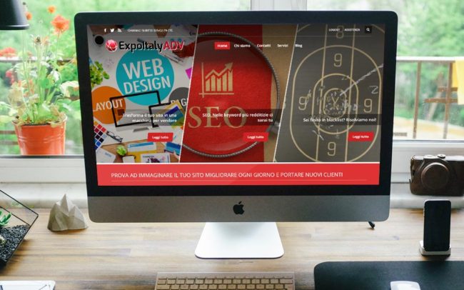 Aggiornamento sito Expoitalyadv: versione per pc desktop