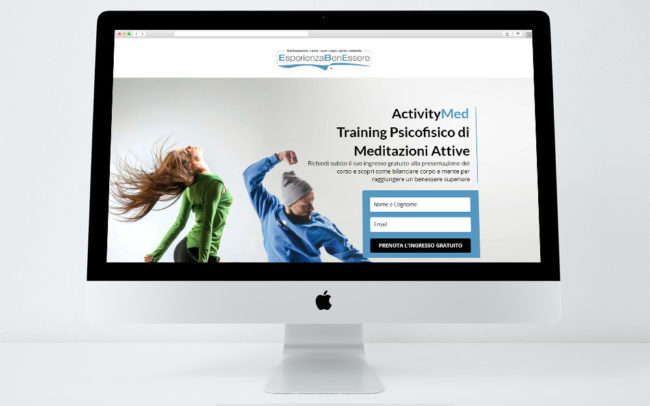 Landing Page ActivityMed: vista da pc desktop