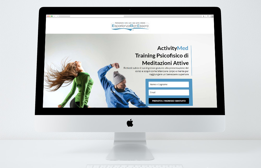 Landing Page ActivityMed: vista da pc desktop