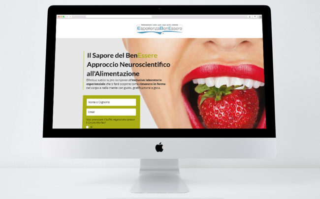 Landing Page Il Sapore del BenEssere - vista da pc desktop