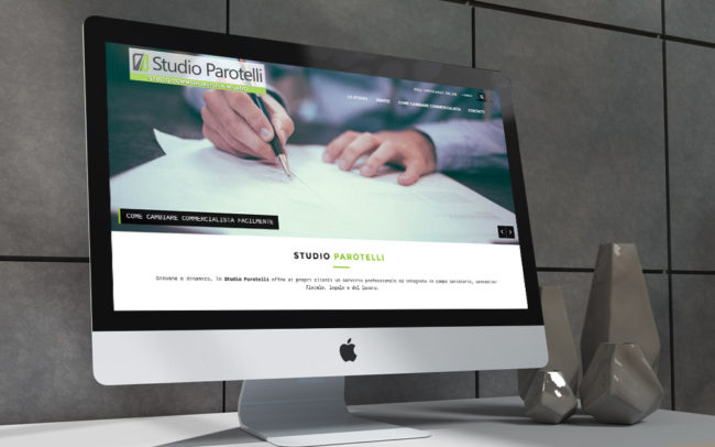 Creazione sito Studio Parotelli: versione per desktop